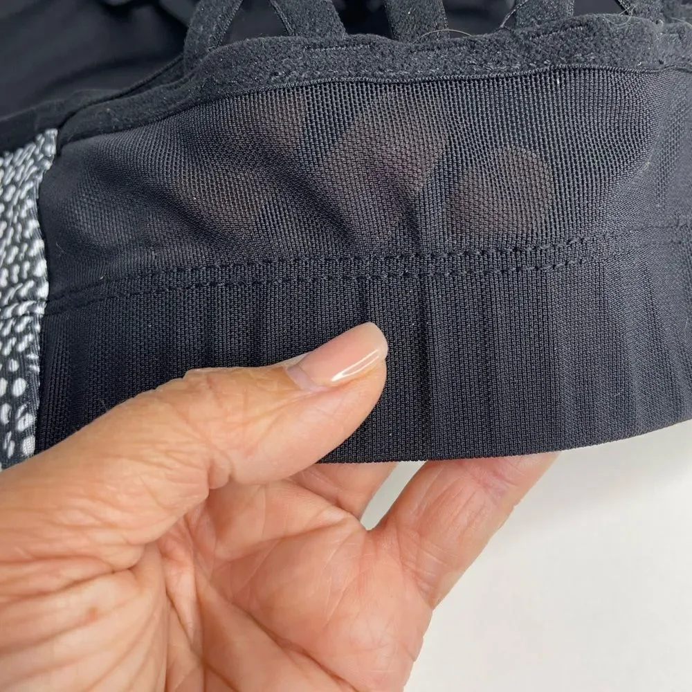 C9 by Champion Strappy Racer-Back Sports Bra (Black and White)